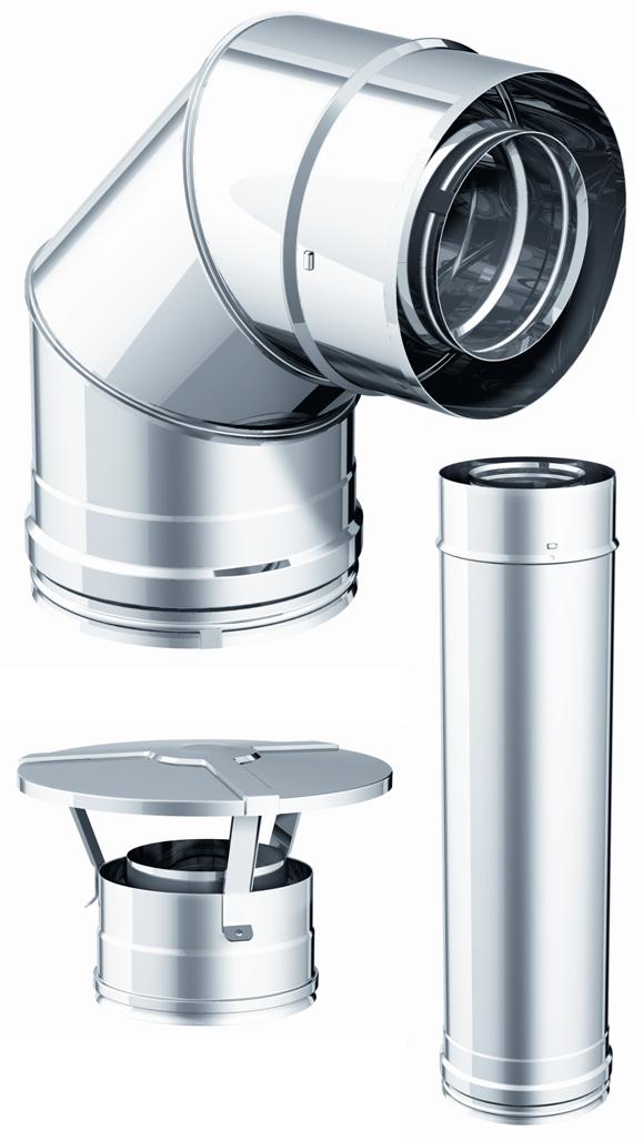 Conduit de fum&eacute;e double paroi isol&eacute; Inox/Inox